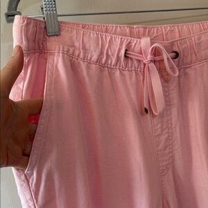 St. John's Bay Light Pink Linen-Blend Pants Size M